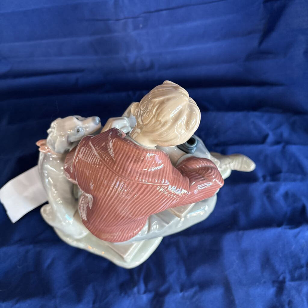 Lladro Norman Rockwell numbered edition "Love letters" model 1406 porcelain figurine