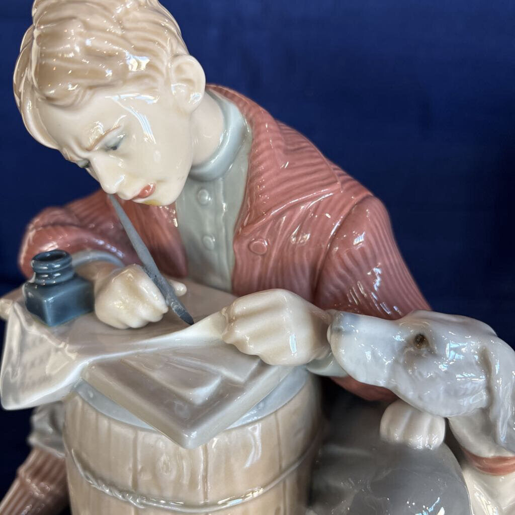 Lladro Norman Rockwell numbered edition "Love letters" model 1406 porcelain figurine