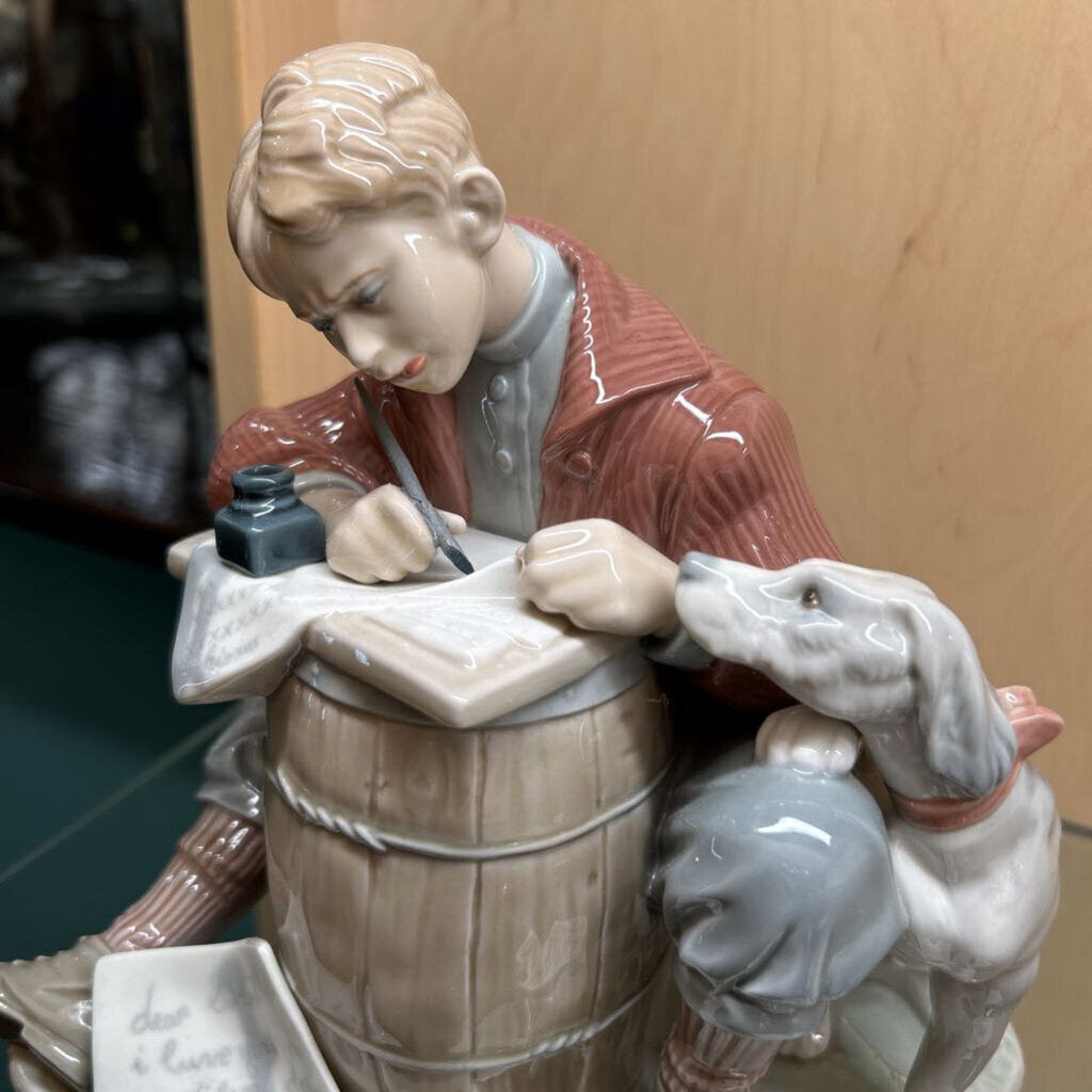 Lladro Norman Rockwell numbered edition "Love letters" model 1406 porcelain figurine