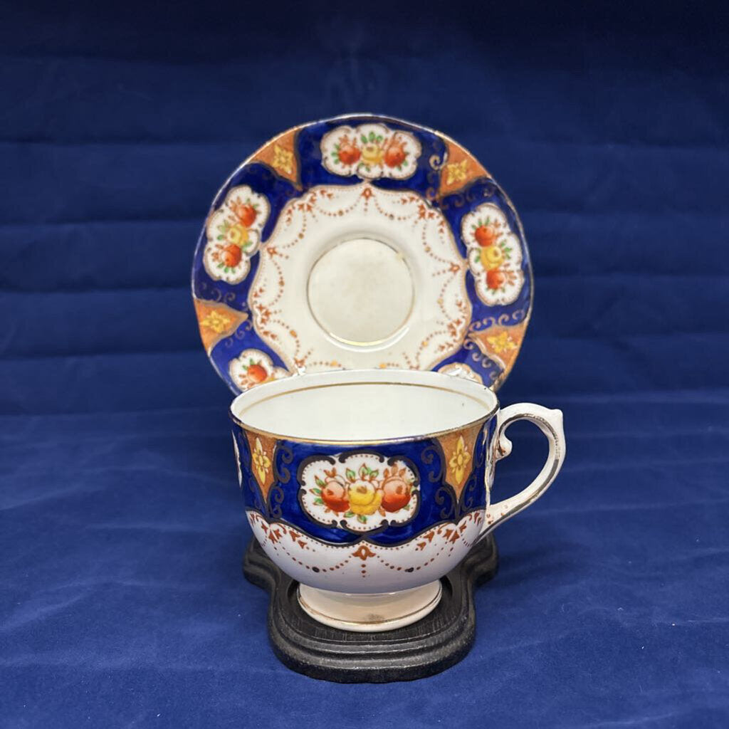 Salisbury Crown China, England, Imari Cup and Saucer; pattern numb 2348