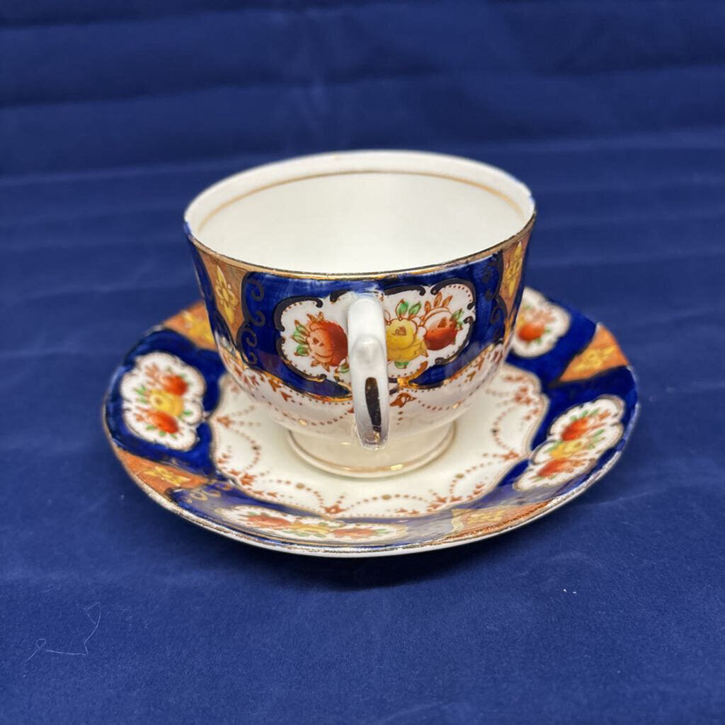Salisbury Crown China, England, Imari Cup and Saucer; pattern numb 2348