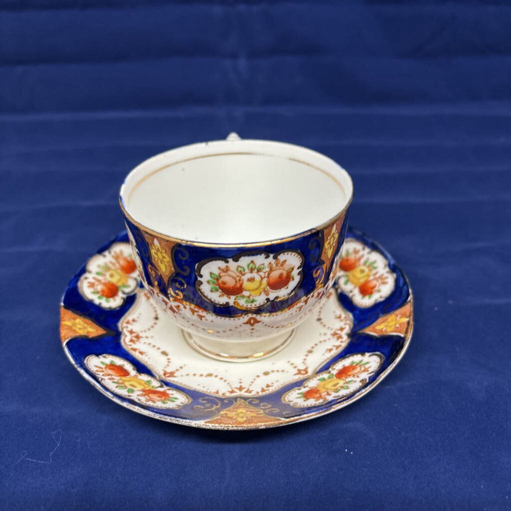 Salisbury Crown China, England, Imari Cup and Saucer; pattern numb 2348