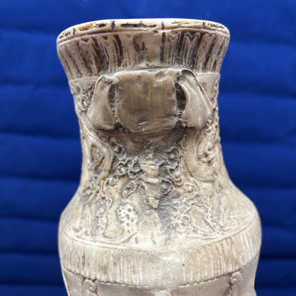1960's Cast Resin Chinoiserie Vase