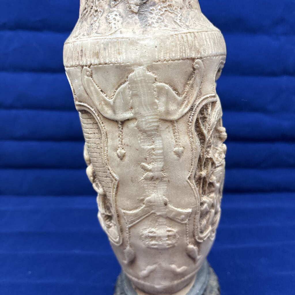 1960's Cast Resin Chinoiserie Vase