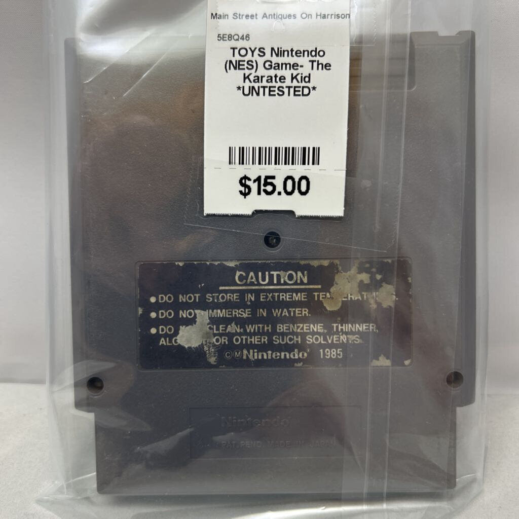 Nintendo (NES) Game- The Karate Kid *UNTESTED*