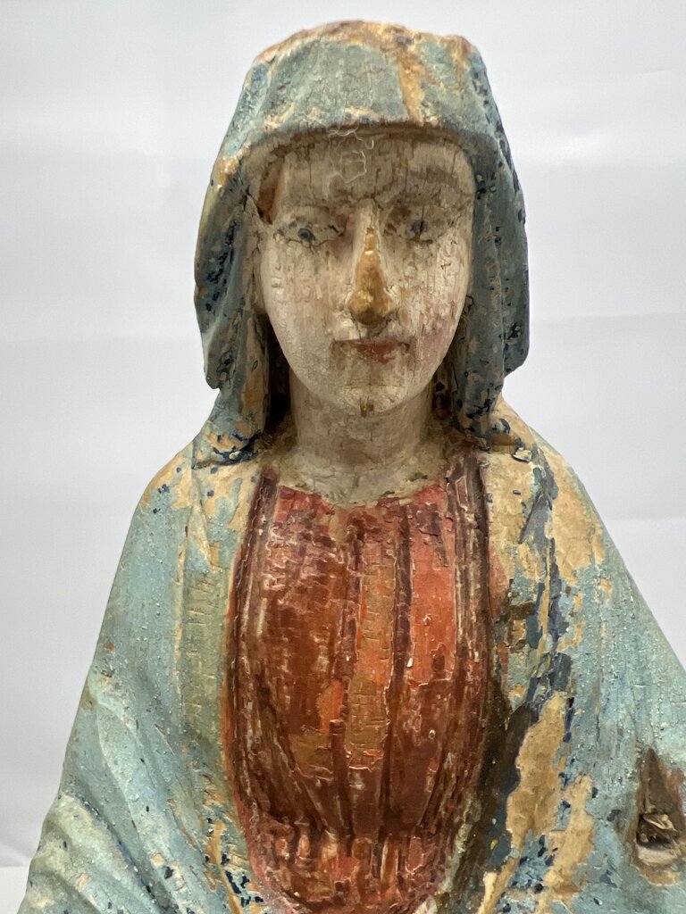European Polychrome Virgin Mary