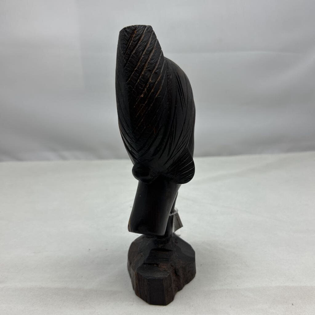 Vtg African Ebony Wood Figurine. Female head.