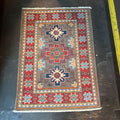 100% Wool Kazak Tribal Accent rug; 2' x 3'