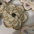 Continental, German Porcelain Bobeche/ drip trays for Candelabra; circa 1890-1910