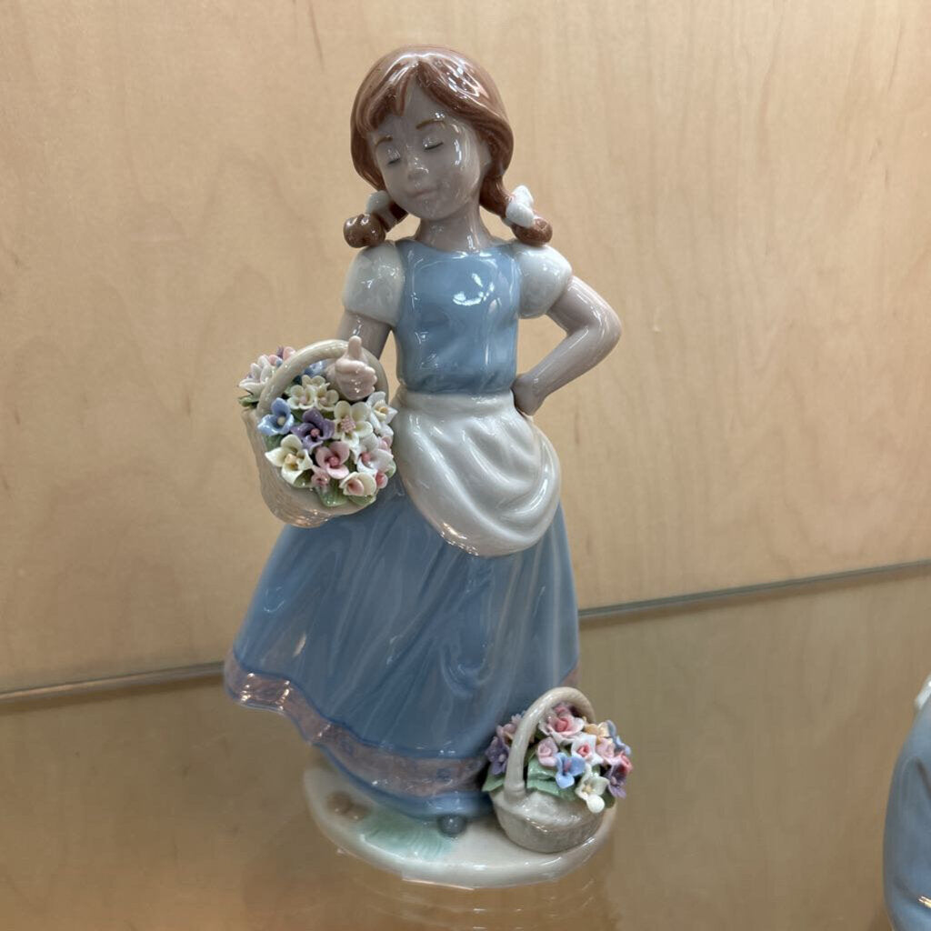 Nadal Spain "Girl With Basket of Flowers" Figurine ; Retired