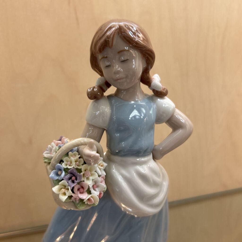 Nadal Spain "Girl With Basket of Flowers" Figurine ; Retired