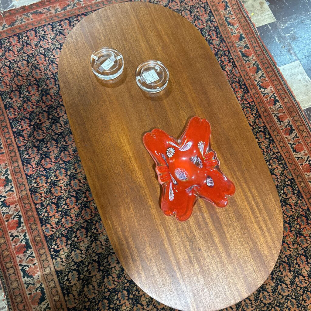 American MCM Coffee Table; Mahogany Veneered; circa 1955-75
