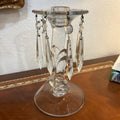 Heisey Glass Candle Holders in the Queen Anne Pattern w/ Prisms; circa 1929-57
