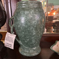 Antique Robinson Ransbottom Green Speckles Art Deco Pottery Glaze Vase