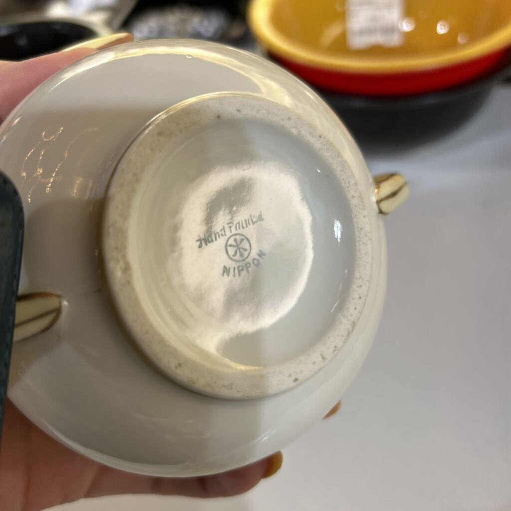 Nippon Covered Sugar Dish Gold Trim c.1891-1921