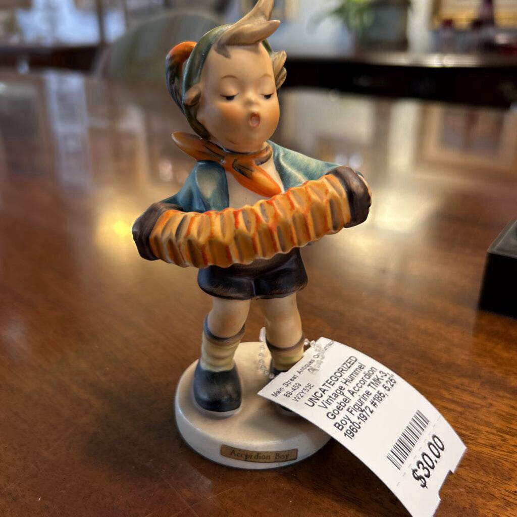 Vintage Hummel Goebel Accordion Boy Figurine TMK-3, 1960-1972 #185, 5.25"