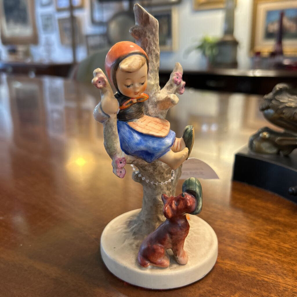 HUMMEL FIGURINE "OUT OF DANGER" #56B Girl In Tree, West Germany TMK-3