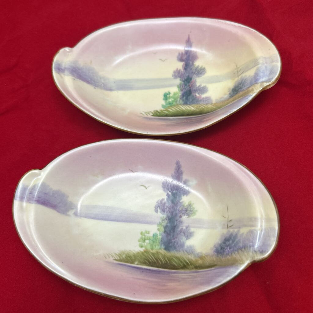 Japan Nappies Lake Scene pair