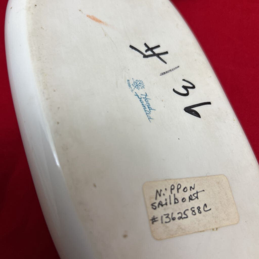 Antique Nippon, Hand Painted Scenic Landscape Boats.