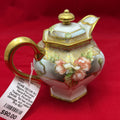 RC Nippon Porcelain Hand-Painted Teapot, Floral/Gold Detail. *lid has some damage, not visible* Pre-1921