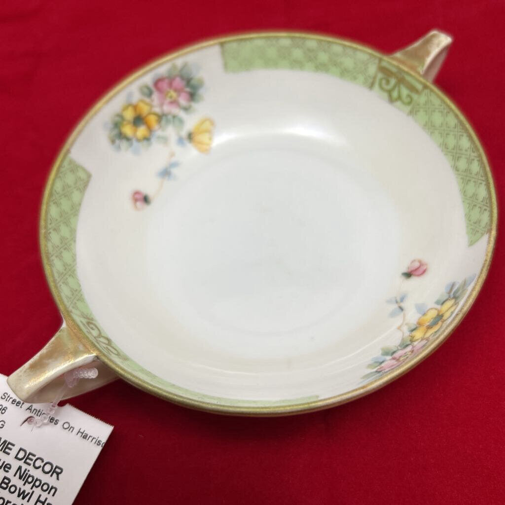 Antique Nippon Porcelain Bowl Hand painted Floral 1911-1921