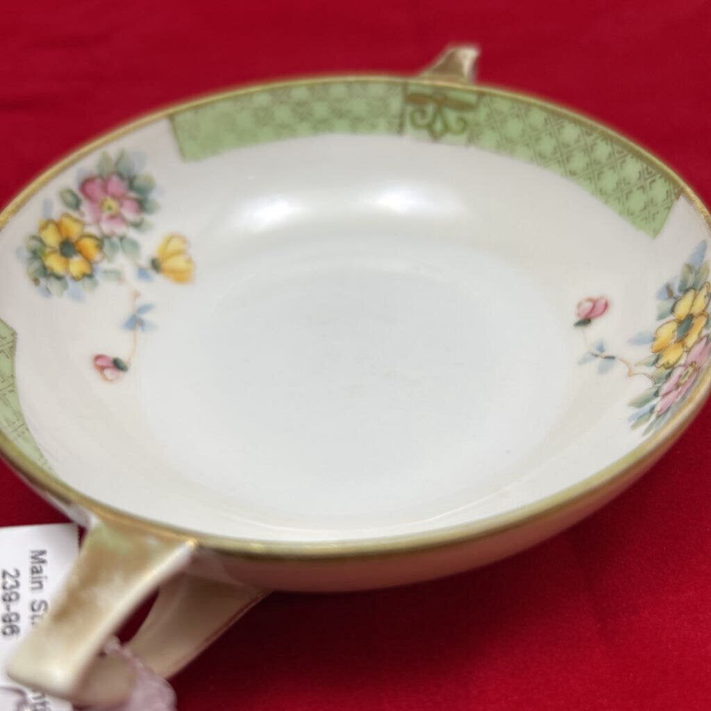 Antique Nippon Porcelain Bowl Hand painted Floral 1911-1921