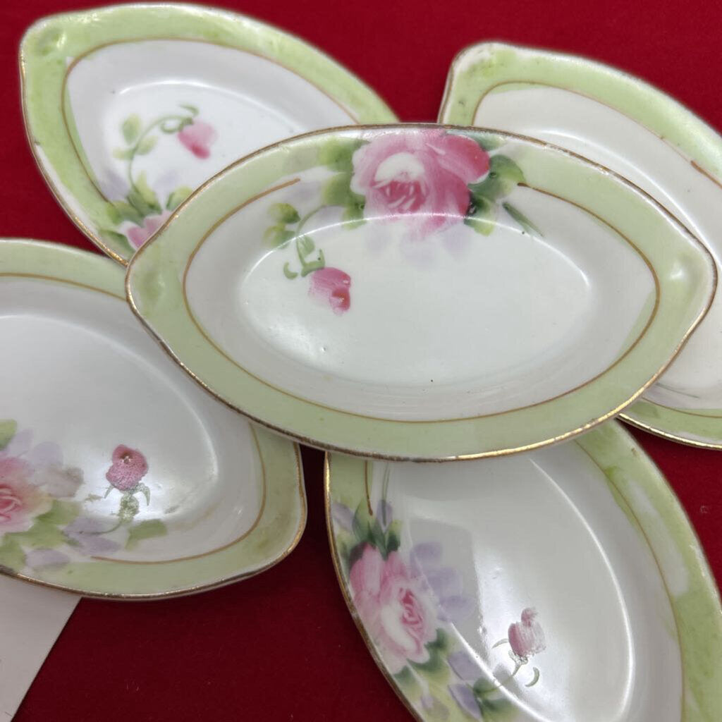 Japan rose hand painted salts