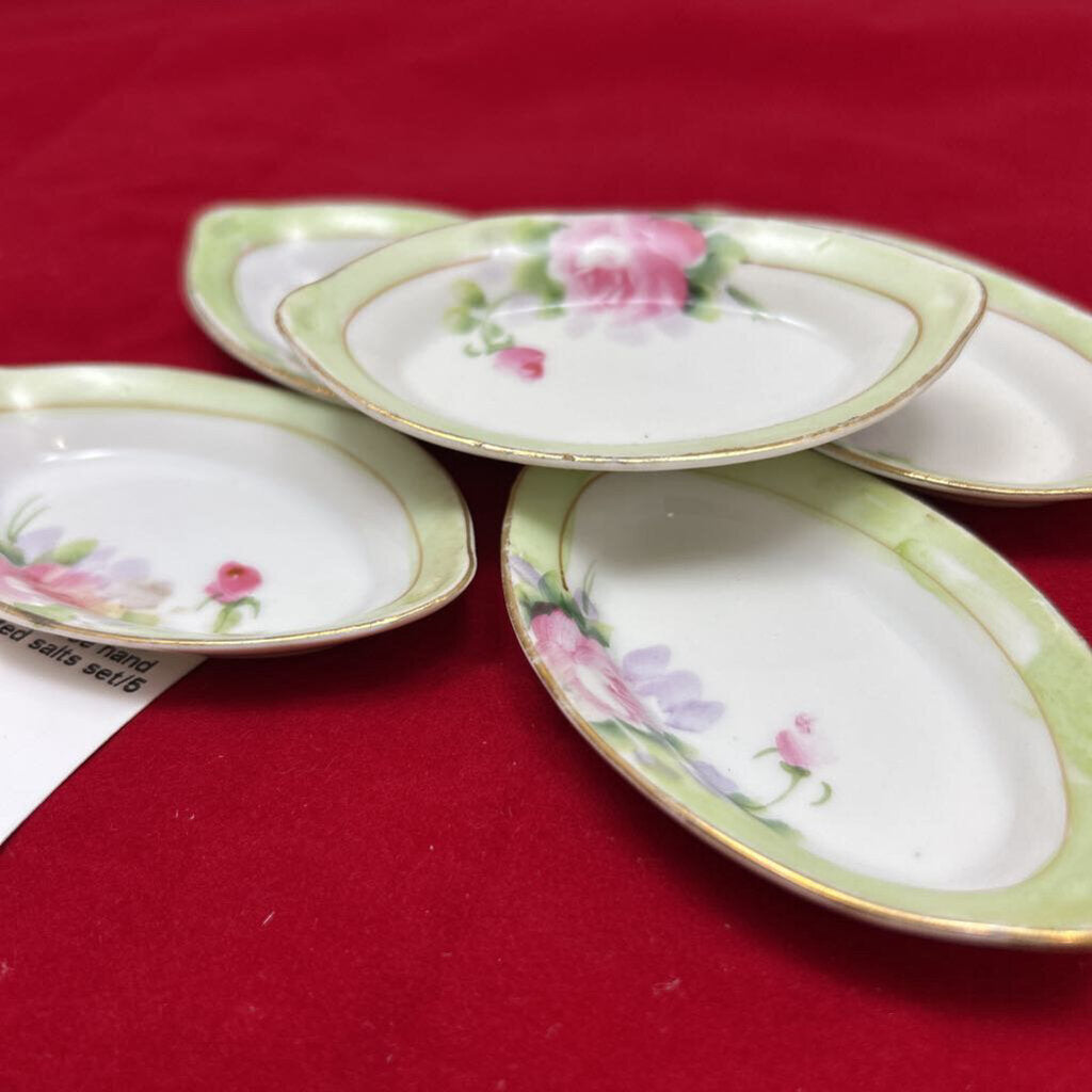 Japan rose hand painted salts