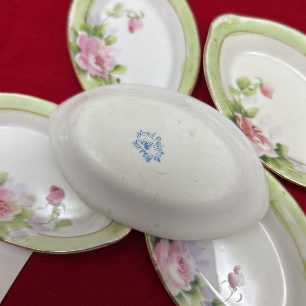Japan rose hand painted salts