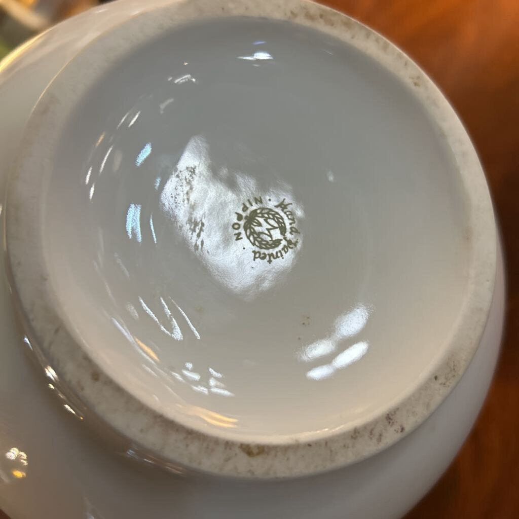 Nippon Covered Bonbon Dish with Gold Detailing