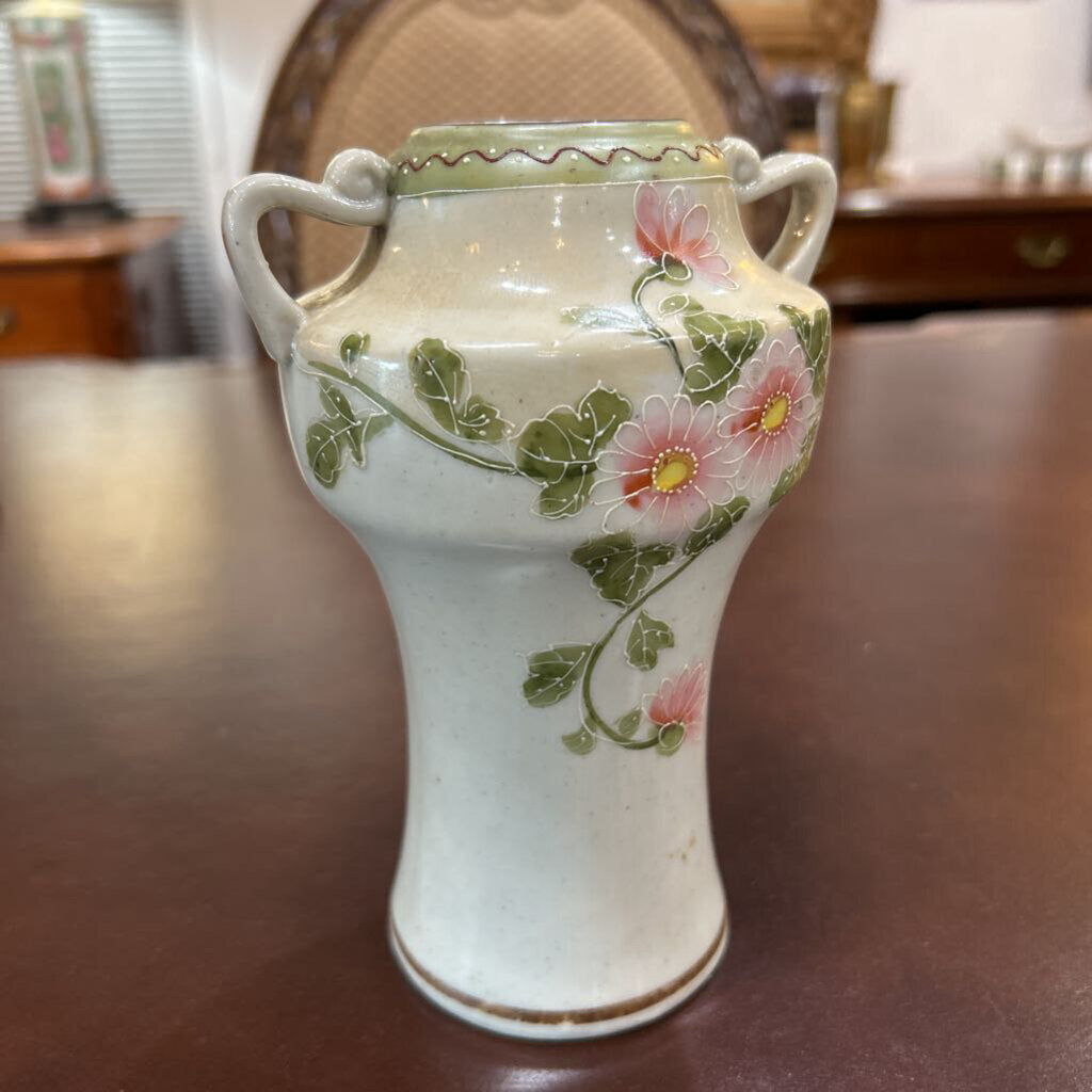 Nippon Vast Floral & Vine Detailing with Twin Handles 7" Tall