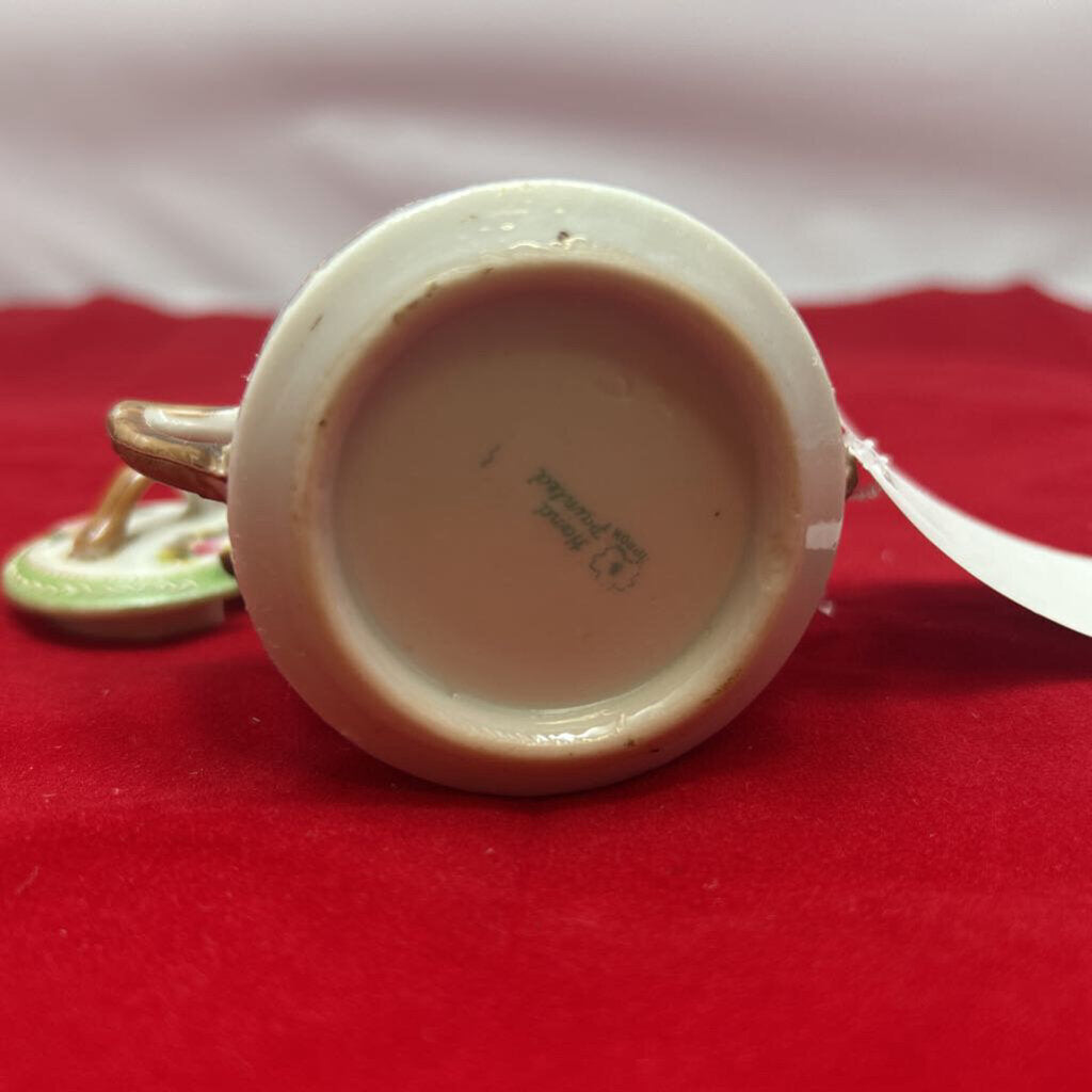 Antique Nippon Floral Porcelain Sugar bowl *Missing Spoon"