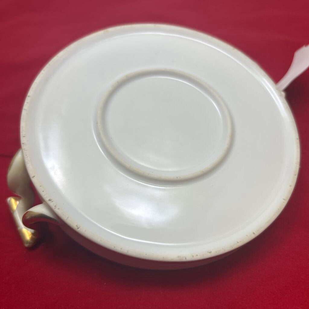 Antique Nippon Porcelain underplate (as is) 1891-1921. Floral with gold edge.