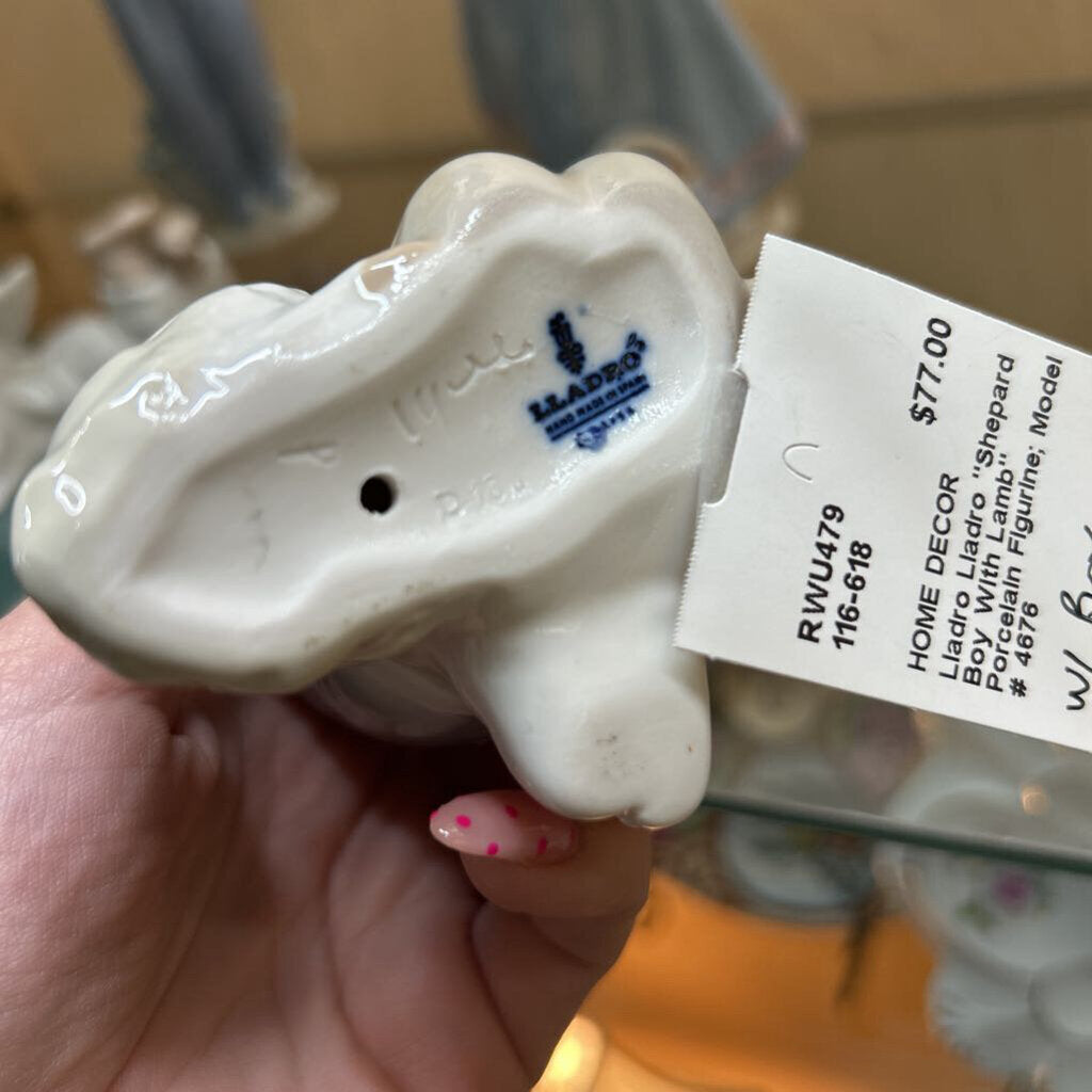 Lladro "Shepard Boy With Lamb" Porcelain Figurine; Model # 4676