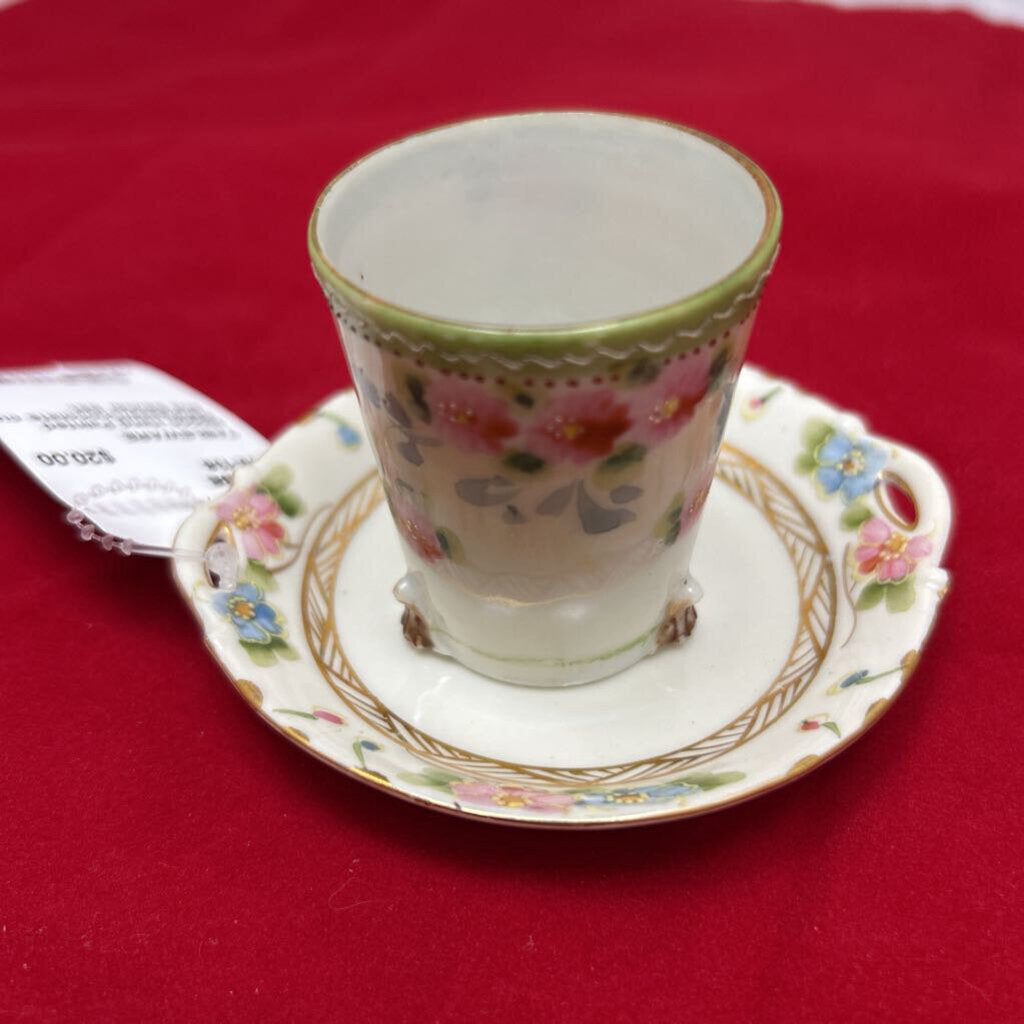 Nippon Hand Painted Demitasse/Chocolate cup and Saucer Set.