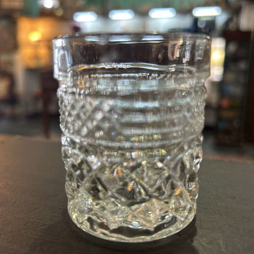 Anchor Hocking Wexford Shot Glass, Diamond Point Criss Cross.