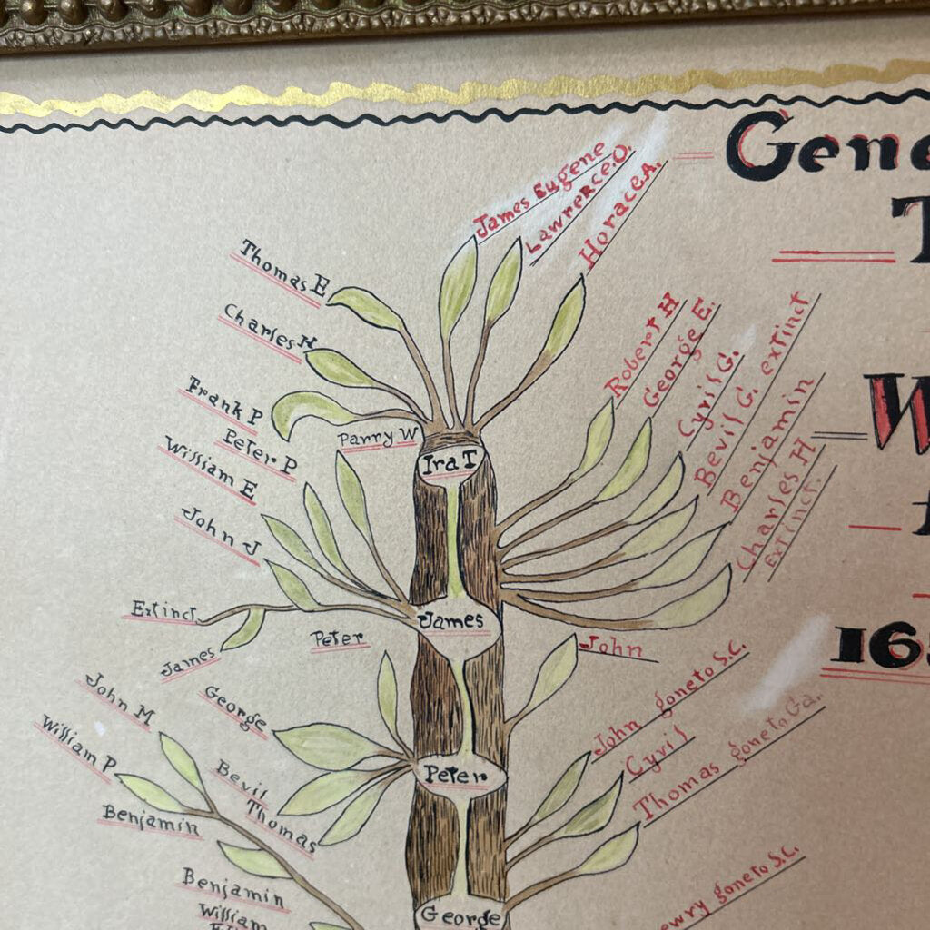 Victorian Hand-Drawn Genealogy