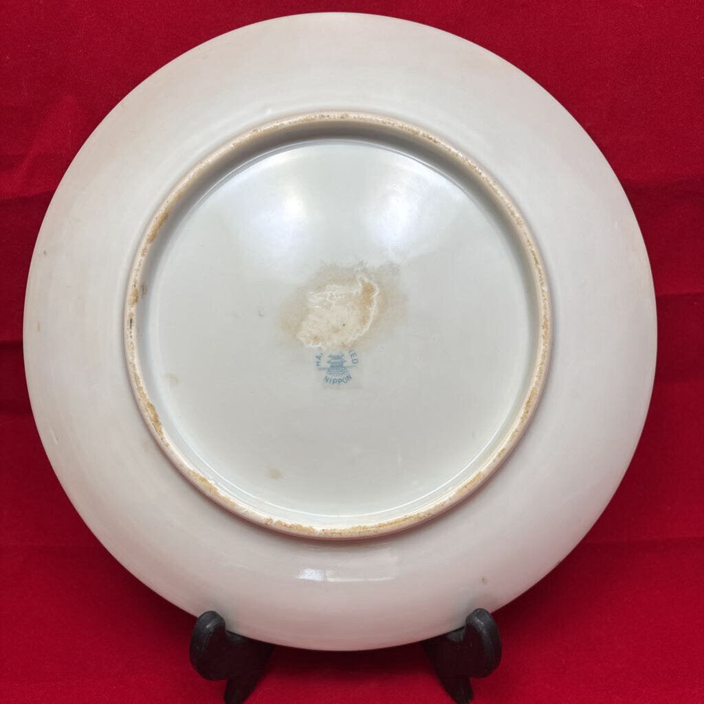 Antique Nippon Floral Dinner Plate, H.Painted.