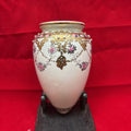 Vintage Nippon Wall Pocket For Flowers, Incense Holder, Ceramic, Floral Gold Detal.