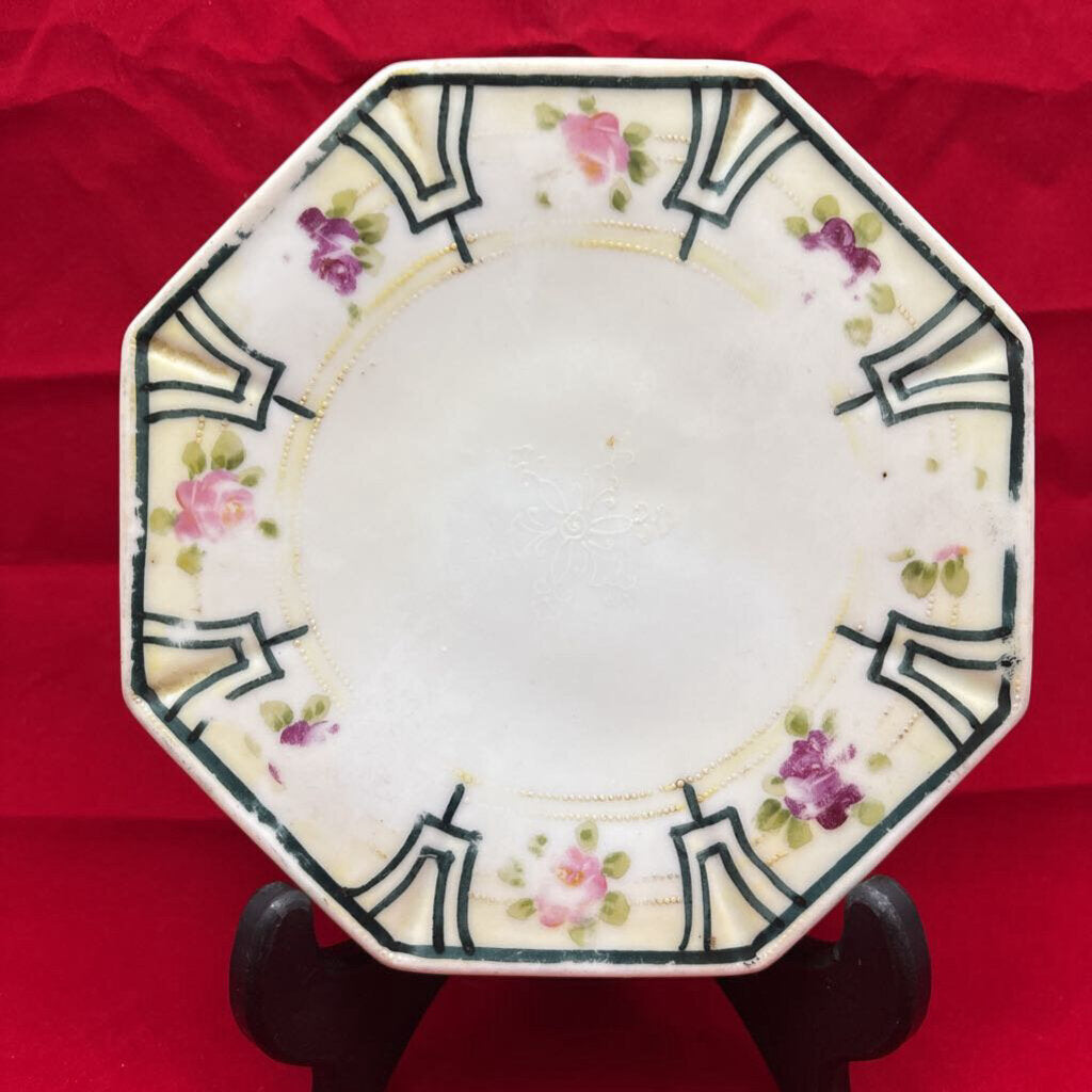 Vintage Nippon, Porcelain Hot Plate, Floral Pink (AS IS)