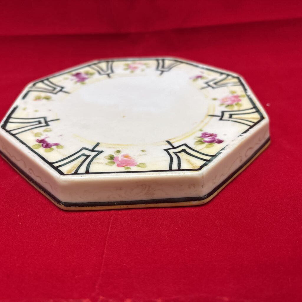 Vintage Nippon, Porcelain Hot Plate, Floral Pink (AS IS)