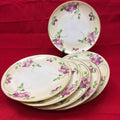 Nippon Antique 6.5' Side Plate Purple Green Flower set 6