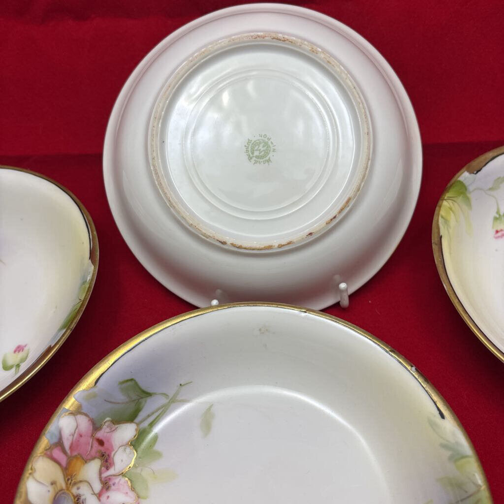 Nippon Berry Bowls Floral Yellow/Pink Gold Detail *AS IS* Set 6