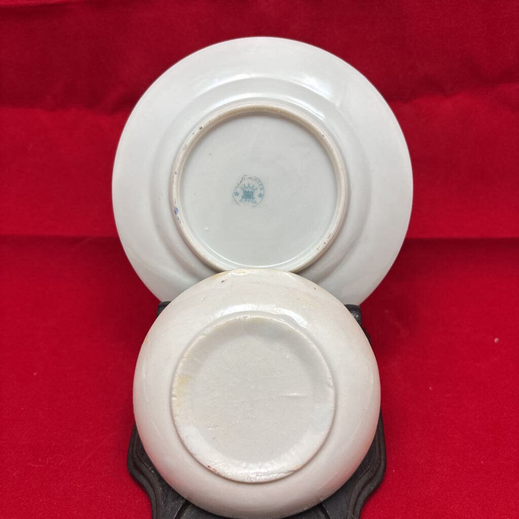 Nippon Floral Small Dishes 3.25' set 4, set 5 4.25'