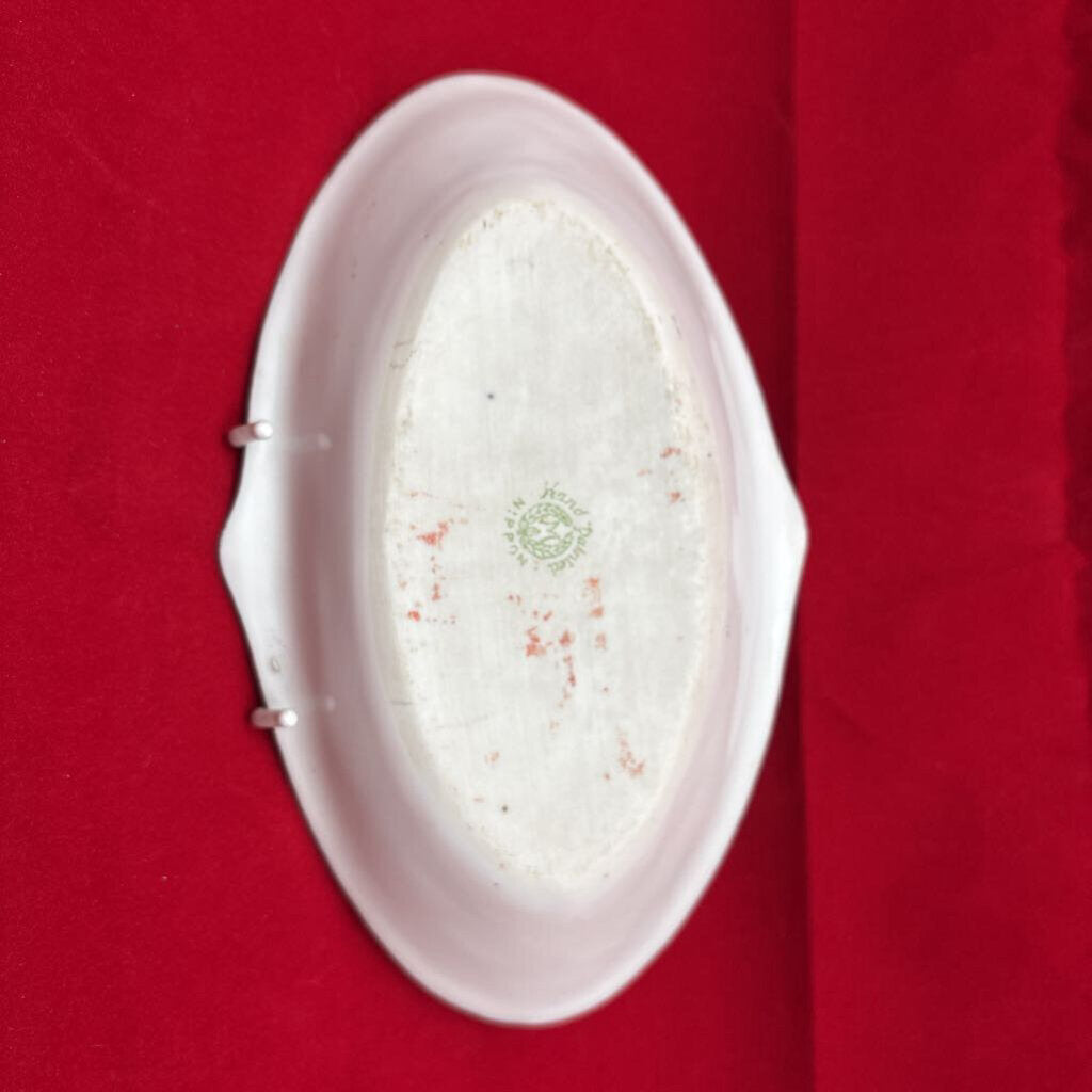 Nippon 7.75' Dogwood Pattern Gold Trim Oval Dish.
