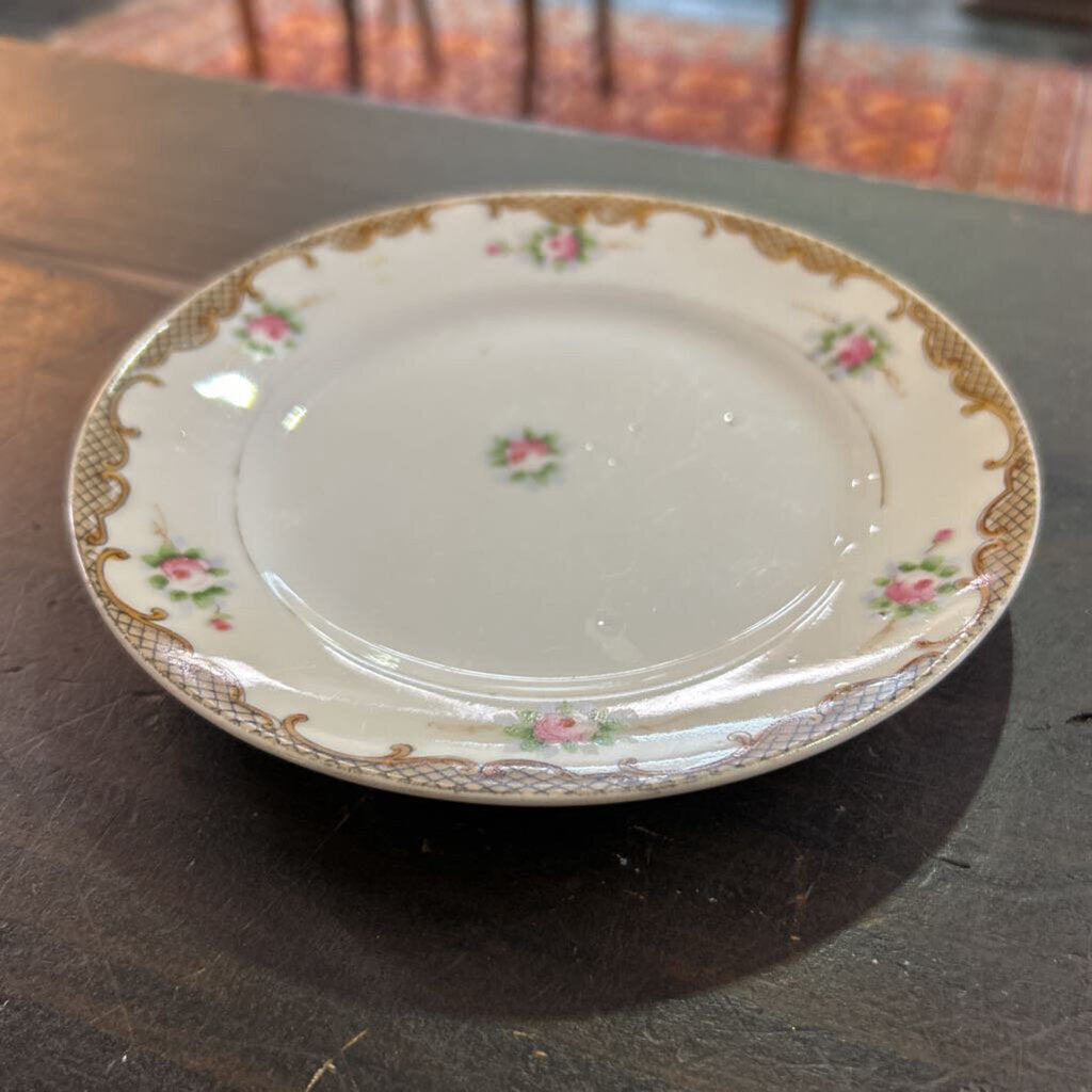 Antique Nippon Floral/Gold Side Plate 6.5'' (as is)