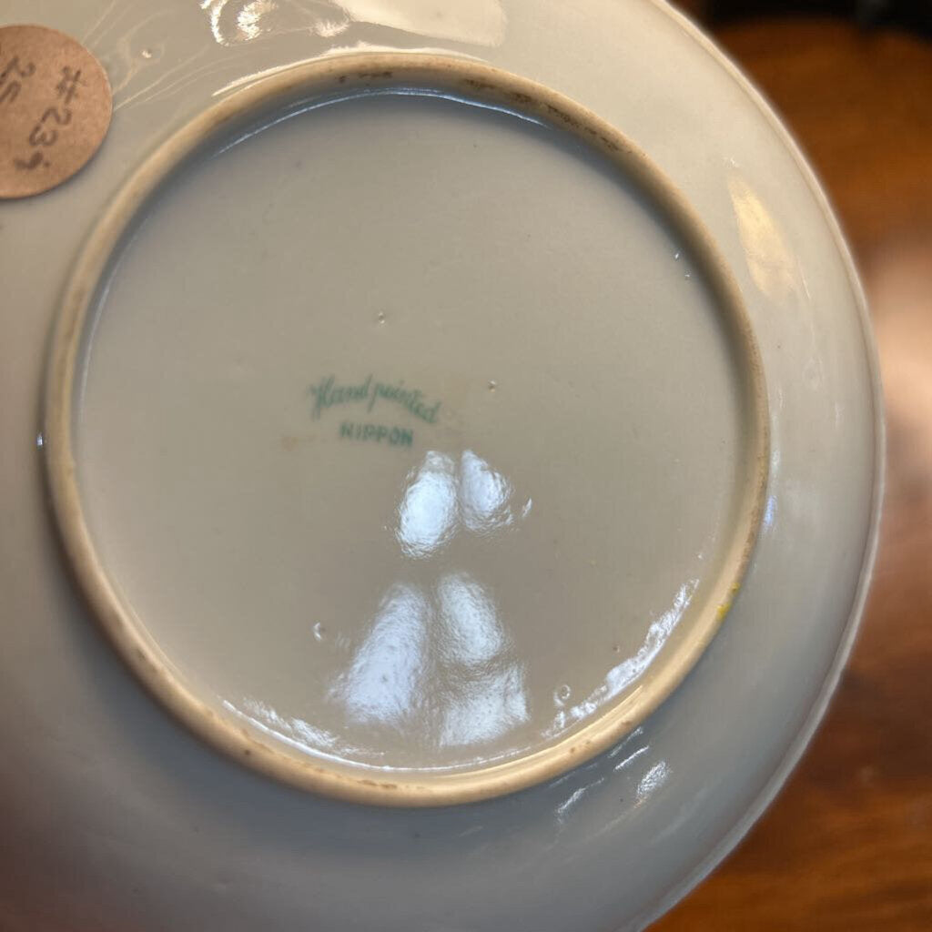 Nippon Teacup & 2 Saucers, Scenic Boat/Mountain Trees, Gold Detail.