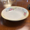 Nippon Hand Painted Floral Pink Roses Bowl 6" with Gold Rim.
