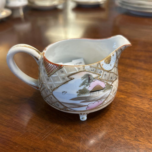 3-Footed creamer Landscape & Figure