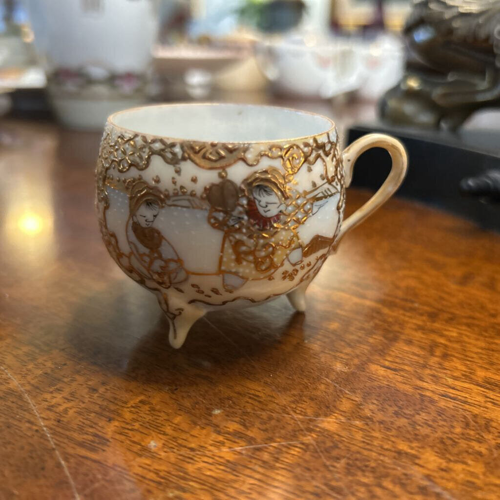 Demitasse Kutani-style enamel cup